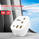تبدیل دیواری و شارژر ارلدام مدل 4IN1 POWER SOCKET - Image 4